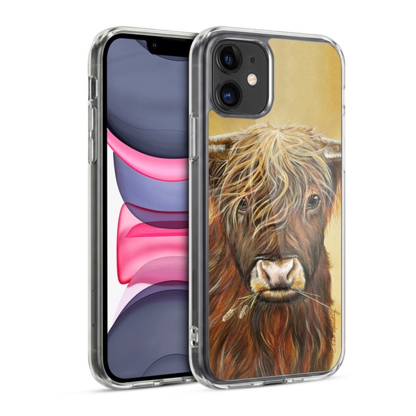Lisa Sparling Creatures Highland Cow Fireball Soft Gel Case for Apple iPhone 11