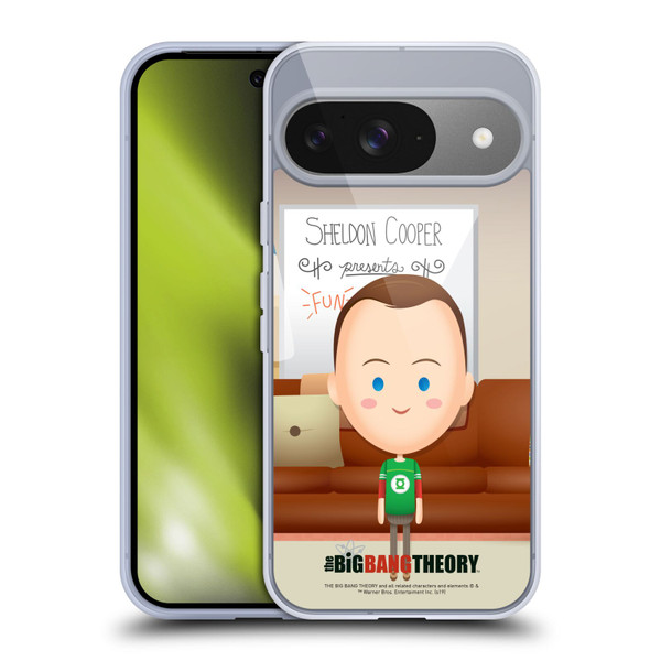 The Big Bang Theory Character Art Sheldon Soft Gel Case for Google Pixel 9 / Pixel 9 Pro