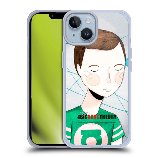 The Big Bang Theory Graphics Arts 2 Doodle Sheldon Soft Gel Case for Apple iPhone 14