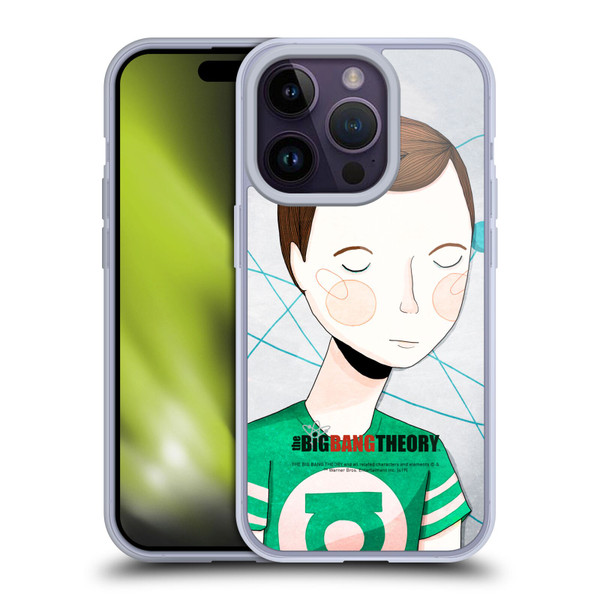 The Big Bang Theory Graphics Arts 2 Doodle Sheldon Soft Gel Case for Apple iPhone 14 Pro & MagSafe