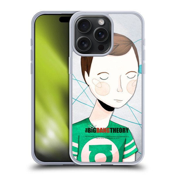 The Big Bang Theory Graphics Arts 2 Doodle Sheldon Soft Gel Case for Apple iPhone 15 Pro Max & MagSafe