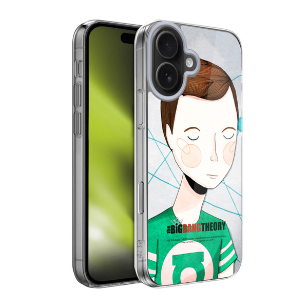 The Big Bang Theory Graphics Arts 2 Doodle Sheldon Soft Gel Case for Apple iPhone 17
