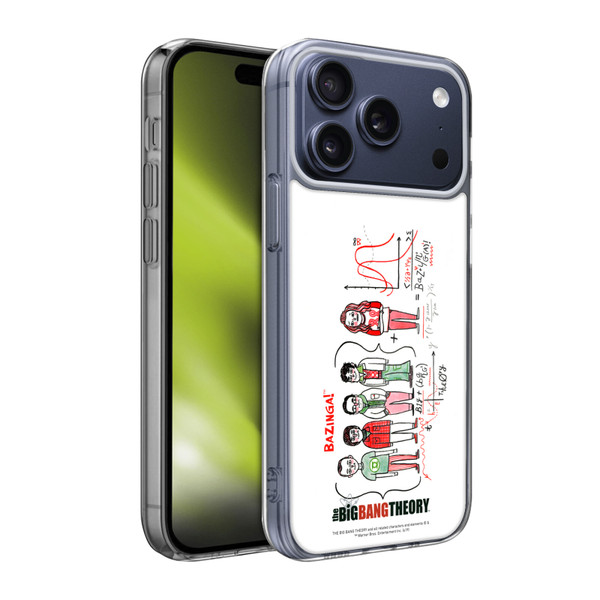 The Big Bang Theory Graphics Arts 2 Doodle Group Soft Gel Case for Apple iPhone 17 Pro Max
