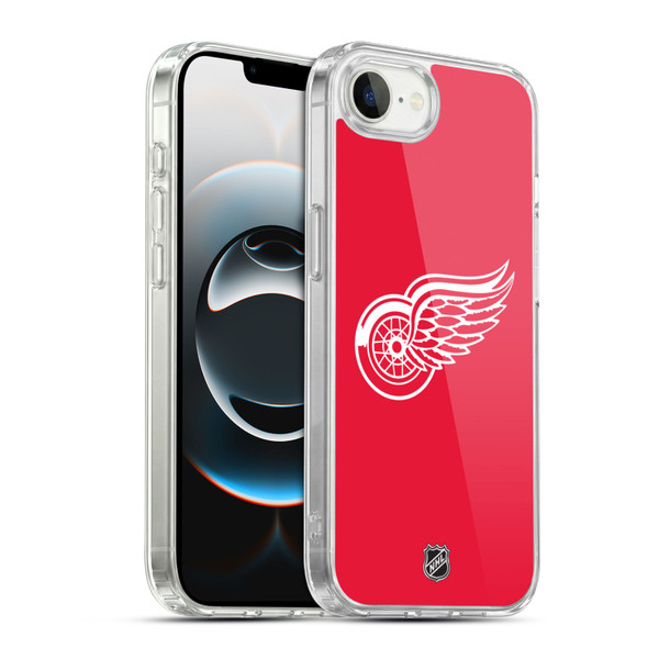 NHL Detroit Red Wings Plain Soft Gel Case for Apple iPhone 16e / Apple iPhone 17e & MagSafe