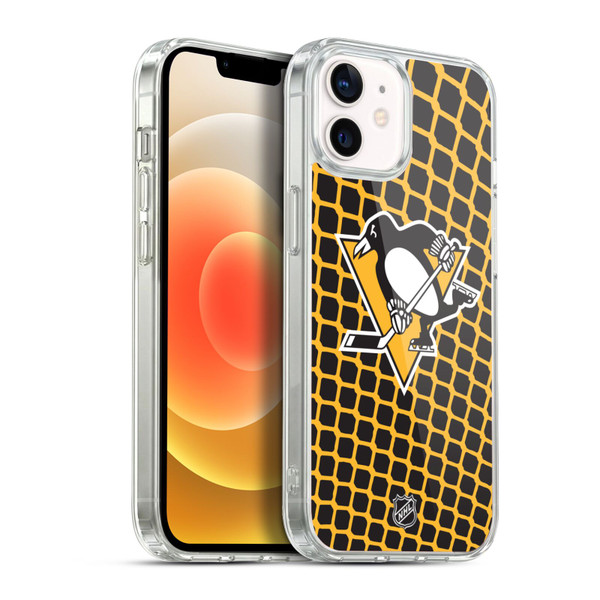 NHL Pittsburgh Penguins Net Pattern Soft Gel Case for Apple iPhone 12 / iPhone 12 Pro & MagSafe