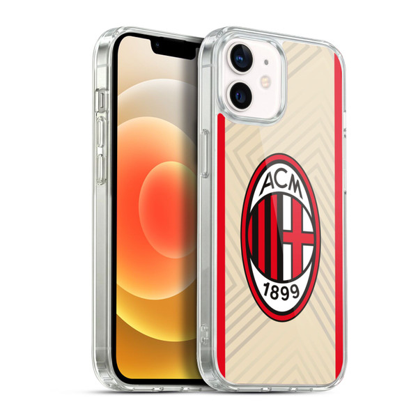 AC Milan 2021/22 Crest Kit Away Soft Gel Case for Apple iPhone 12 / iPhone 12 Pro & MagSafe