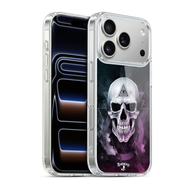 Alchemy Gothic Skull The Void Geometric Soft Gel Case for Apple iPhone 17 Pro