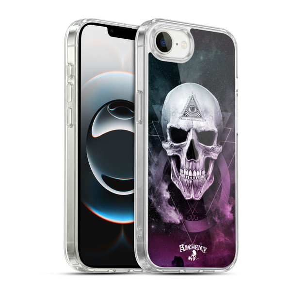Alchemy Gothic Skull The Void Geometric Soft Gel Case for Apple iPhone 16e / Apple iPhone 17e & MagSafe