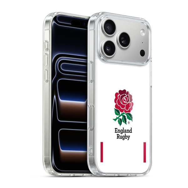 England Rugby Union 2020/21 Crest Kit Home Soft Gel Case for Apple iPhone 17 Pro