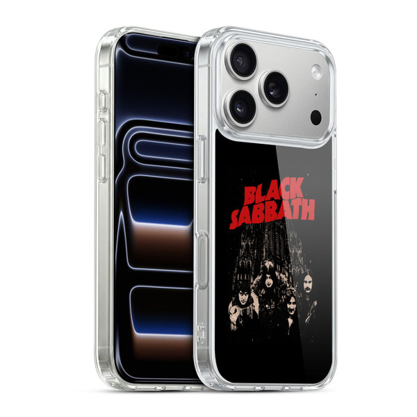 Black Sabbath Key Art Red Logo Soft Gel Case for Apple iPhone 17 Pro