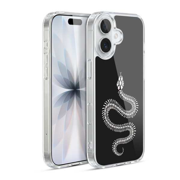 Cat Coquillette Animals White Ombre Snake Skeleton Soft Gel Case for Apple iPhone 17
