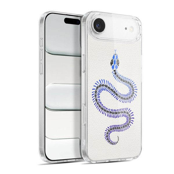 Cat Coquillette Animals Blue Ombre Snake Skeleton Soft Gel Case for Apple iPhone 17 Air