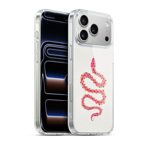 Cat Coquillette Animals Snake Pink Soft Gel Case for Apple iPhone 17 Pro Max