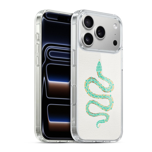 Cat Coquillette Animals Snake Mint Soft Gel Case for Apple iPhone 17 Pro