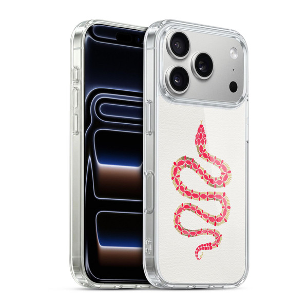 Cat Coquillette Animals Snake Pink Soft Gel Case for Apple iPhone 17 Pro