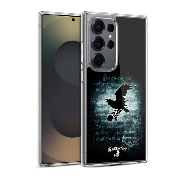 Alchemy Gothic Wing Nevermore Soft Gel Case for Samsung Galaxy S25 Ultra & MagSafe