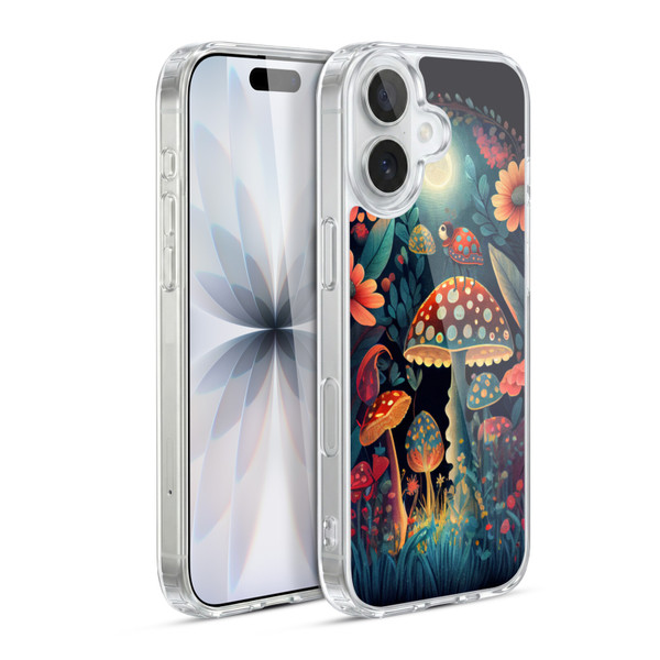 JK Stewart Graphics Ladybug On Mushroom Soft Gel Case for Apple iPhone 17