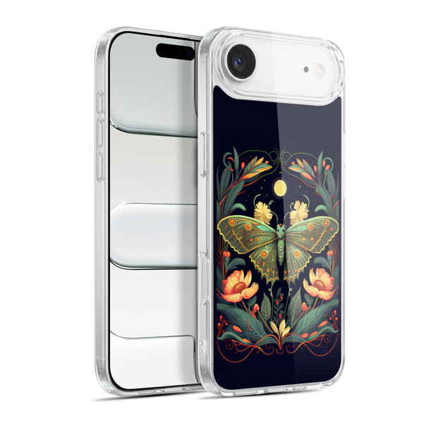 JK Stewart Graphics Lunar Moth Night Garden Soft Gel Case for Apple iPhone 17 Air