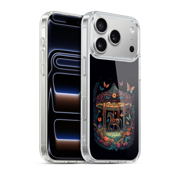 JK Stewart Graphics Carousel Dark Knight Garden Soft Gel Case for Apple iPhone 17 Pro