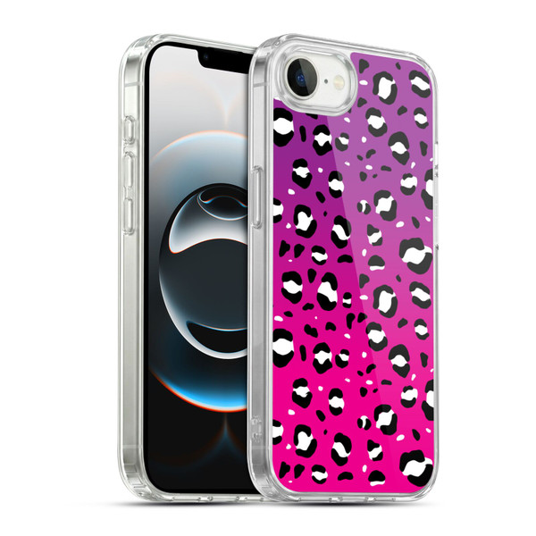 Grace Illustration Animal Prints Pink Leopard Soft Gel Case for Apple iPhone 16e / Apple iPhone 17e & MagSafe