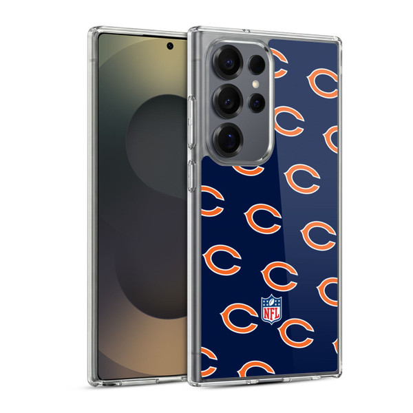 NFL Chicago Bears Artwork Patterns Soft Gel Case for Samsung Galaxy S25 Ultra & MagSafe
