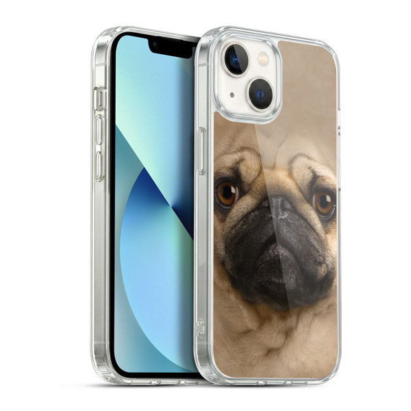 Vincent Hie Big Face Dogs Pug Soft Gel Case for Apple iPhone 13