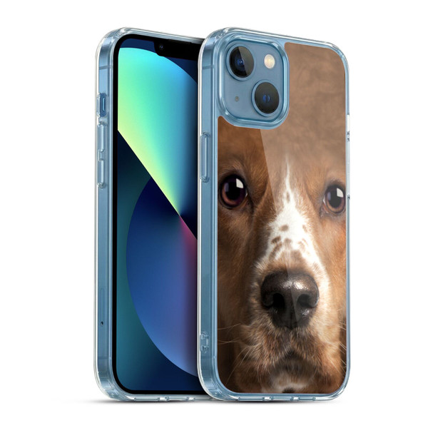 Vincent Hie Big Face Dogs Cocker Spaniel Soft Gel Case for Apple iPhone 13 Mini & MagSafe