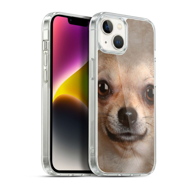 Vincent Hie Big Face Dogs Chihuahua Soft Gel Case for Apple iPhone 14 Plus & MagSafe