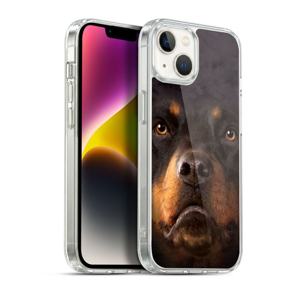 Vincent Hie Big Face Dogs Rottweiler Soft Gel Case for Apple iPhone 14 Plus & MagSafe
