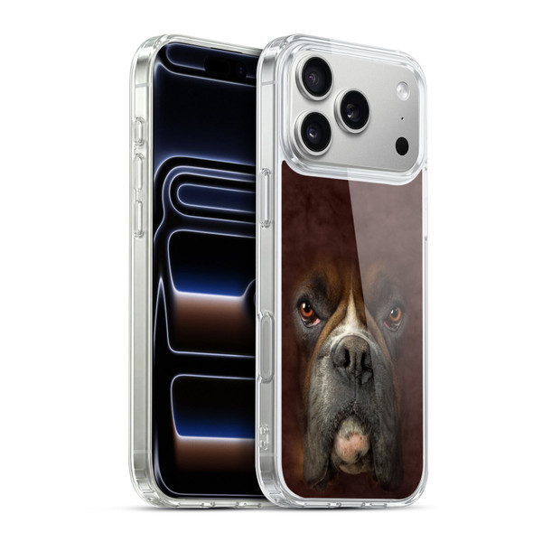 Vincent Hie Big Face Dogs Boxer Soft Gel Case for Apple iPhone 17 Pro Max