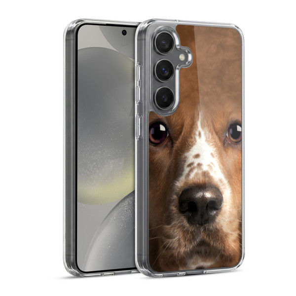 Vincent Hie Big Face Dogs Cocker Spaniel Soft Gel Case for Samsung Galaxy S24 5G & MagSafe