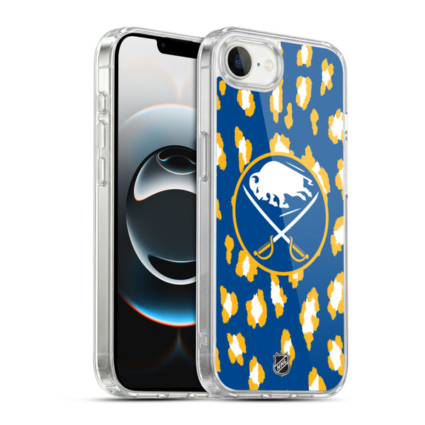 NHL Buffalo Sabres Leopard Pattern Soft Gel Case for Apple iPhone 16e / Apple iPhone 17e & MagSafe