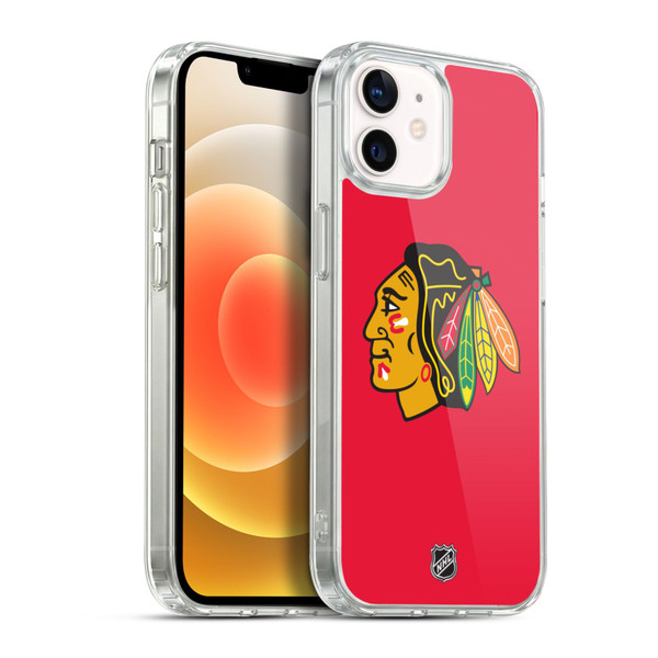 NHL Chicago Blackhawks Plain Soft Gel Case for Apple iPhone 12 / iPhone 12 Pro & MagSafe