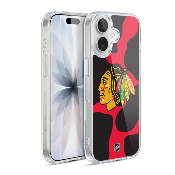 NHL Chicago Blackhawks Cow Pattern Soft Gel Case for Apple iPhone 17