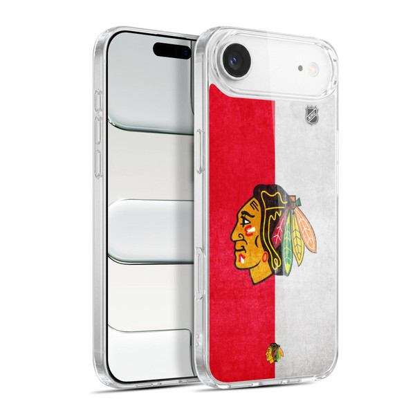 NHL Chicago Blackhawks Half Distressed Soft Gel Case for Apple iPhone 17 Air