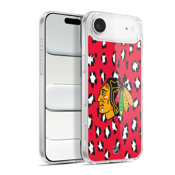 NHL Chicago Blackhawks Leopard Patten Soft Gel Case for Apple iPhone 17 Air