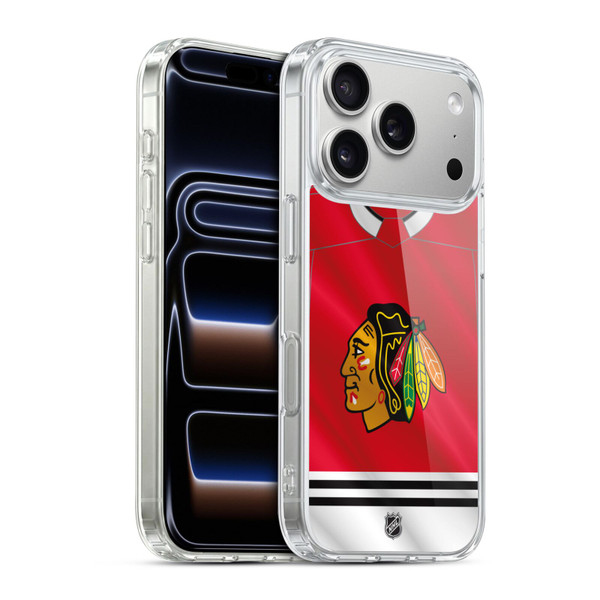 NHL Chicago Blackhawks Jersey Soft Gel Case for Apple iPhone 17 Pro