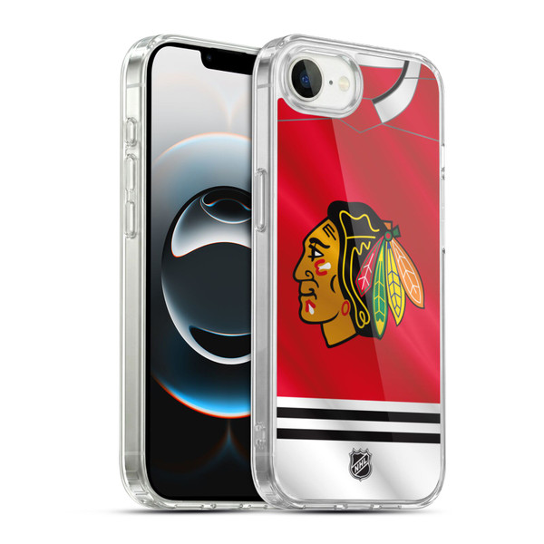 NHL Chicago Blackhawks Jersey Soft Gel Case for Apple iPhone 16e / Apple iPhone 17e & MagSafe