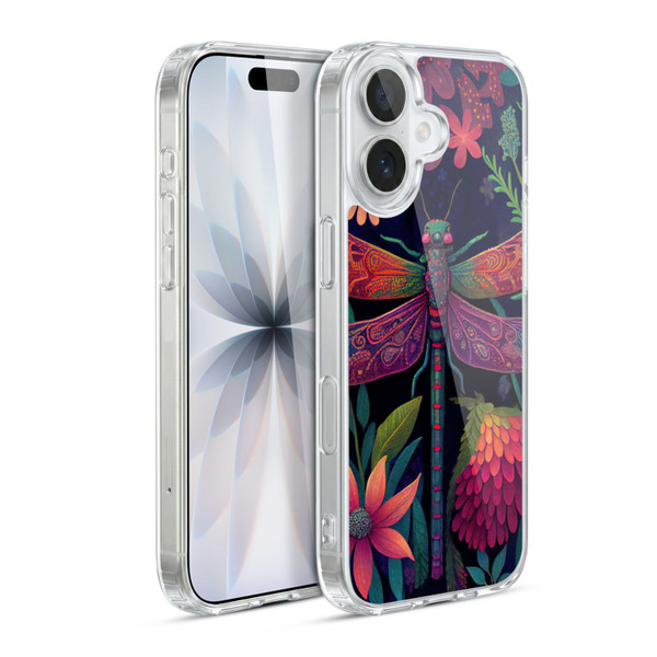 JK Stewart Art Dragonfly Purple Soft Gel Case for Apple iPhone 17