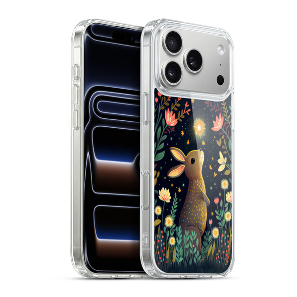 JK Stewart Art Rabbit Catching Falling Star Soft Gel Case for Apple iPhone 17 Pro Max