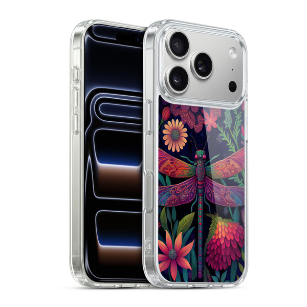 JK Stewart Art Dragonfly Purple Soft Gel Case for Apple iPhone 17 Pro