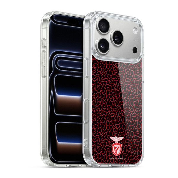 S.L. Benfica 2021/22 Crest Mosaic Pattern Soft Gel Case for Apple iPhone 17 Pro
