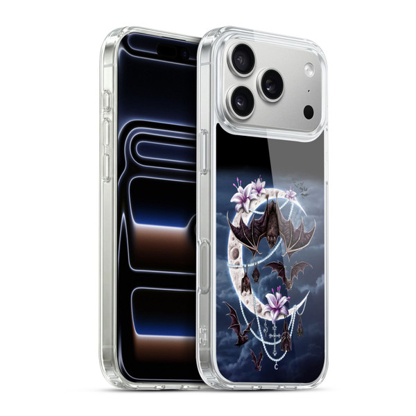 Sarah Richter Animals Gothic Bats & Crescent Moon Soft Gel Case for Apple iPhone 17 Pro Max