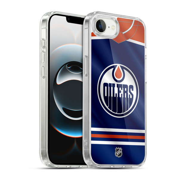 NHL Edmonton Oilers Jersey Soft Gel Case for Apple iPhone 16e / Apple iPhone 17e & MagSafe