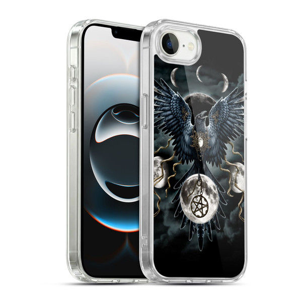 Sarah Richter Animals Gothic Black Raven Soft Gel Case for Apple iPhone 16e / Apple iPhone 17e & MagSafe