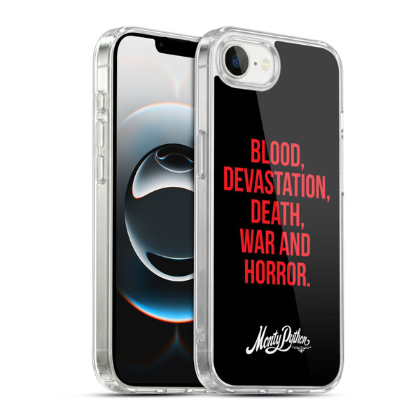 Monty Python Key Art Blood Devastation Death War And Horror Soft Gel Case for Apple iPhone 16e / Apple iPhone 17e & MagSafe