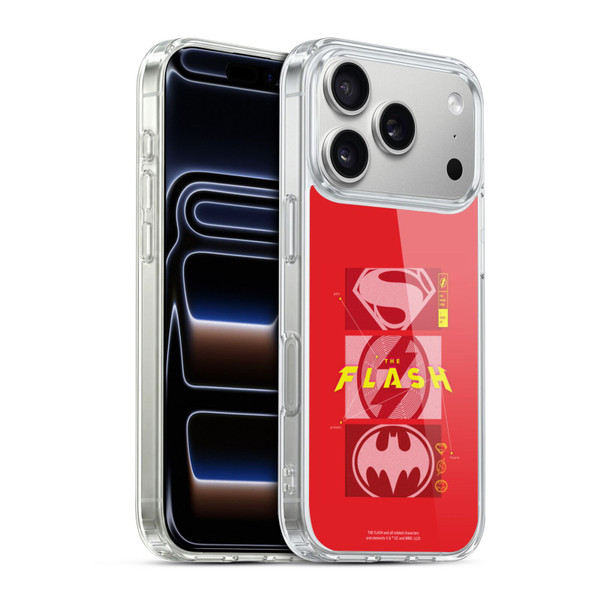 The Flash 2023 Graphics Superhero Logos Soft Gel Case for Apple iPhone 17 Pro