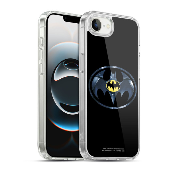 The Flash 2023 Graphics Black Batman Logo Soft Gel Case for Apple iPhone 16e / Apple iPhone 17e & MagSafe