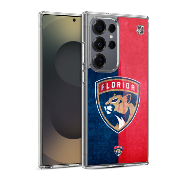 NHL Florida Panthers Half Distressed Soft Gel Case for Samsung Galaxy S25 Ultra & MagSafe