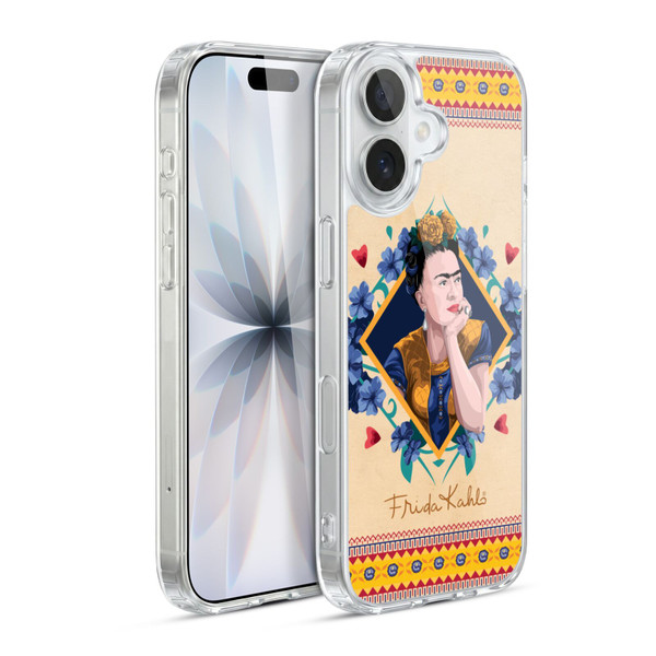 Frida Kahlo Portrait Indigo Soft Gel Case for Apple iPhone 17